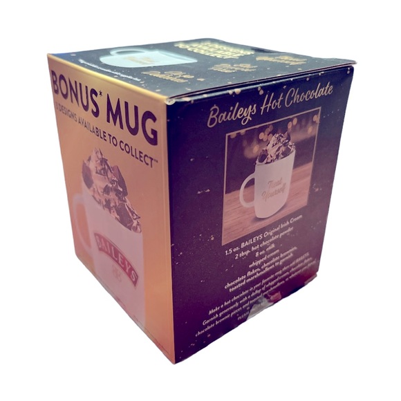 BAILEYS Treat Yourself Fine White Porcelain Coffee Mug With Gold Lettering - Picture 7 of 12